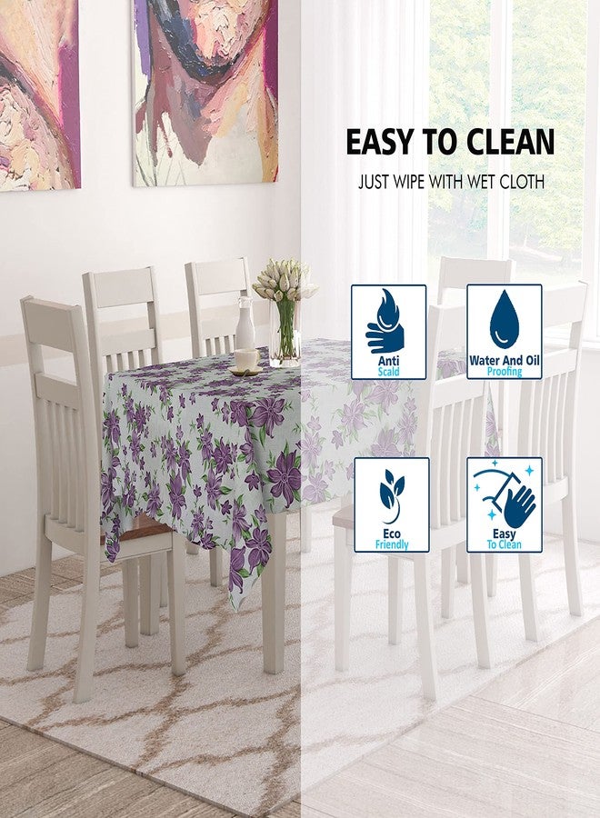 Wings Star Dining Table Cover for 6 to 8 Seater, 60 x 90 inch Size, Waterproof and Dustproof (Purple , 60x90 inch- 6-8 Seater) - Image 3